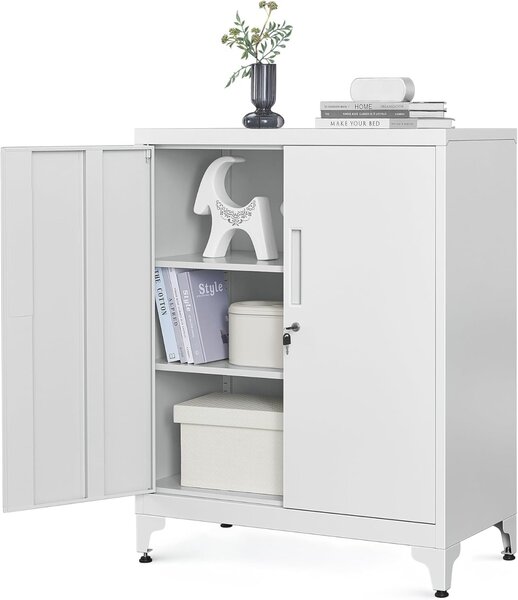 Dulap de depozitare din metal, Songmics, Gray, 40 x 80 x 90 cm