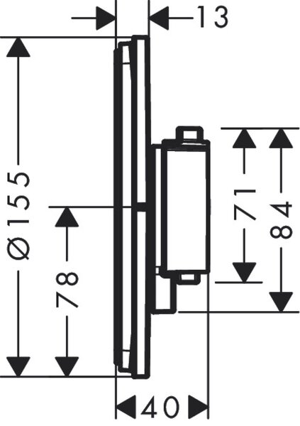 Hansgrohe ShowerSelect Comfort S baterie cadă-duș ascuns cu termostat crom 15554000