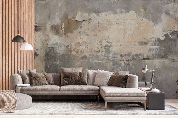 Tapet imitarea unui perete vechi texturat, Fototapet stil industrial, w04311 : Uwalls.ro