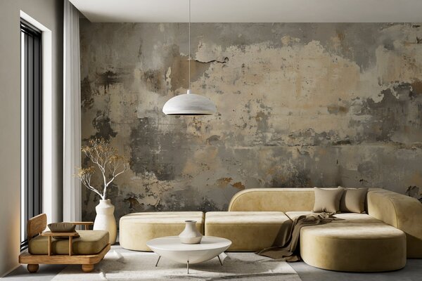 Tapet imitarea unui perete vechi texturat, Fototapet stil industrial, w04311 : Uwalls.ro