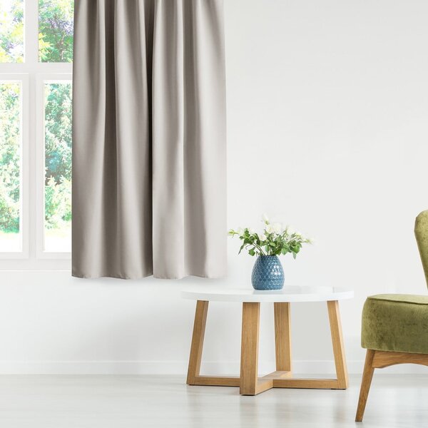 Draperie bej dimout (semi-opacă) 140x175 cm Kierra – Restilo