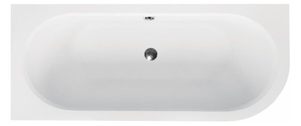 Besco Avita cadă de colț 169x75 cm partea stângă alb #WAV-170-NL