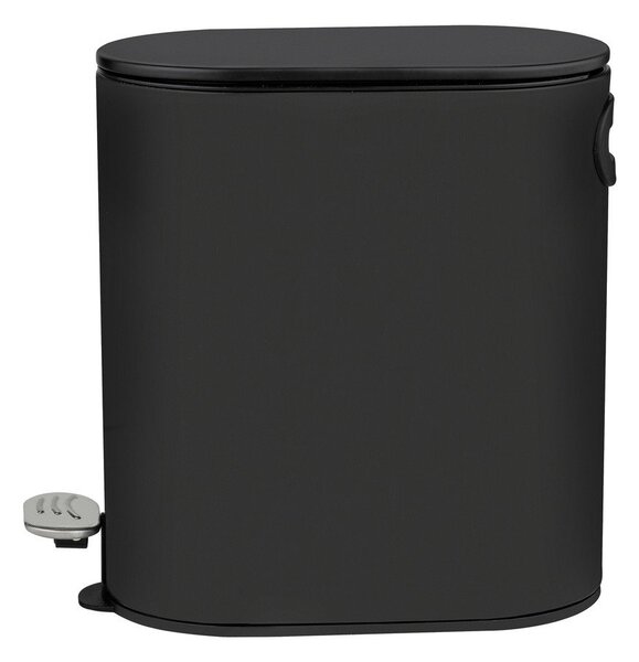 Coș de gunoi negru mat cu pedală din oțel 5 l Collungo – Wenko