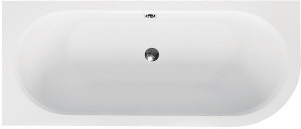 Besco Avita cadă de colț 159.5x75 cm partea stângă alb #WAV-160-NL