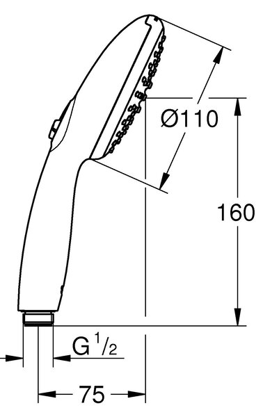 Grohe Vitalio Start duș de mână negru 279462431