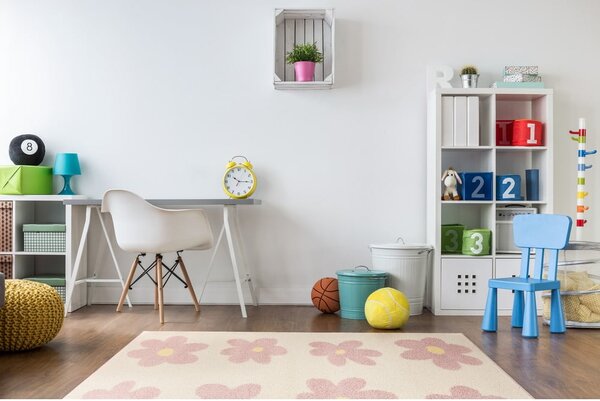 Covor pentru copii roz-fildeș 80x150 cm Dazzy Rose – FD