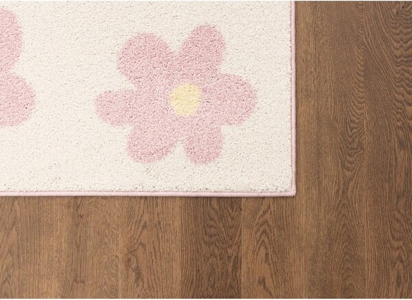 Covor pentru copii roz-fildeș 80x150 cm Dazzy Rose – FD