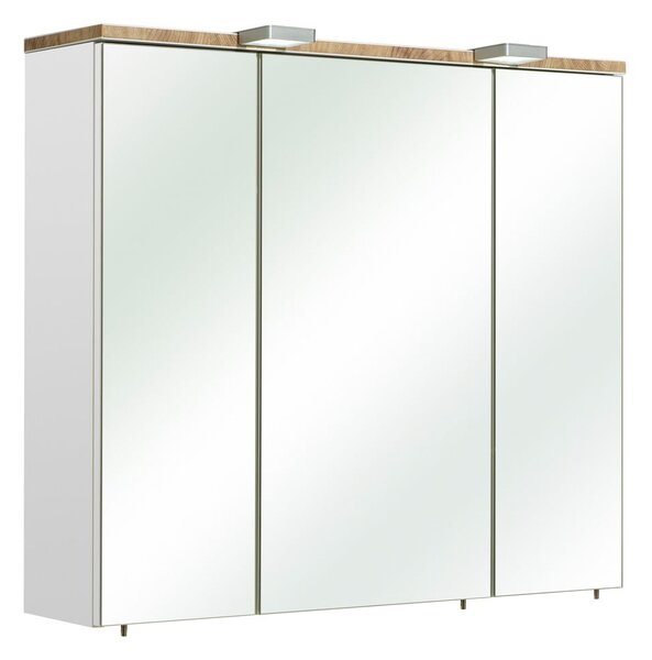 Dulap de baie suspendat alb cu oglindă 80x70 cm Set 923 - Pelipal