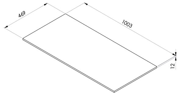 Ksuro 02 blat 100.3x46.9 cm alb 53004000