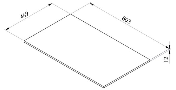 Ksuro 02 blat 80.3x46.9 cm nucă 53003060