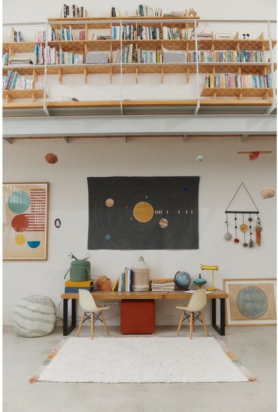 Covor pentru copii, crem, lavabil, țesut manual din bumbac 120x160 cm Stardust – Lorena Canals