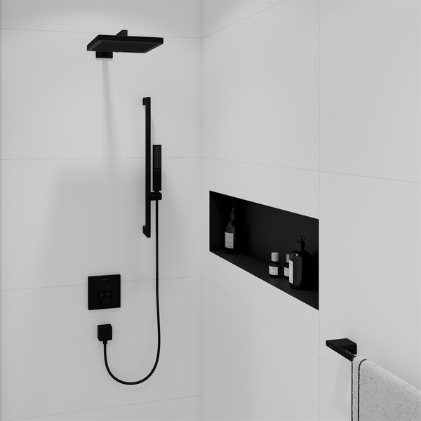 Hansgrohe Pulsify E set de duș perete negru 24371670