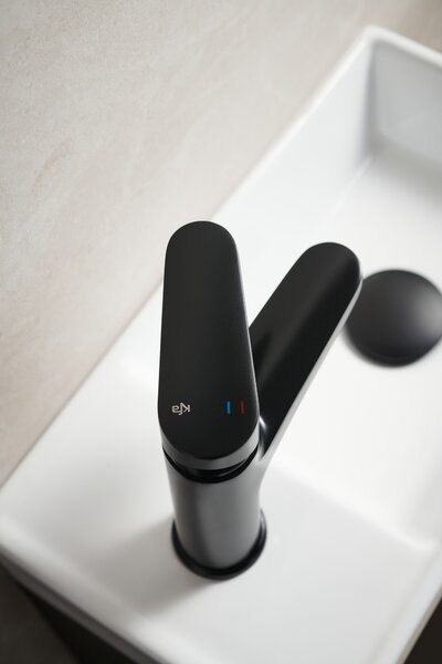 KFA Armatura Otava baterie lavoar stativ negru 5552-815-81