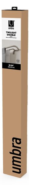 Galerie de perdea 76 - 213 cm extensibilă/dublă din oțel Twilight – Umbra