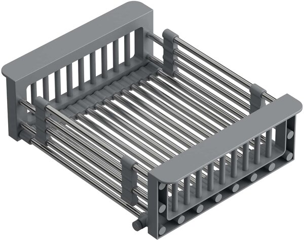 Quadron Comfort 156 chiuveta cu baterie și accesorii gri/oțel HCQP57850SZ_3673500BS