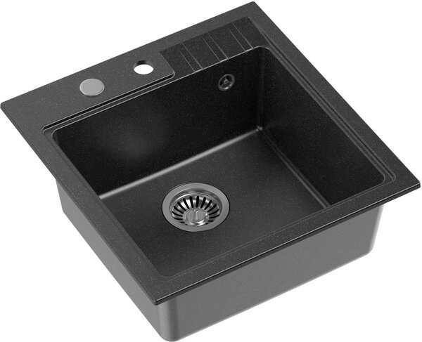 Quadron Peter chiuveta graniteq 50x52 cm negru HCQP5052CZK