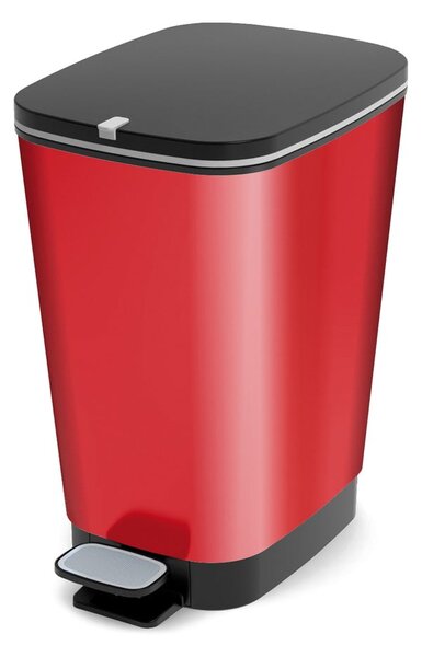 Coș de gunoi roșu cu pedală din plastic 25 l Chic Bin – KIS