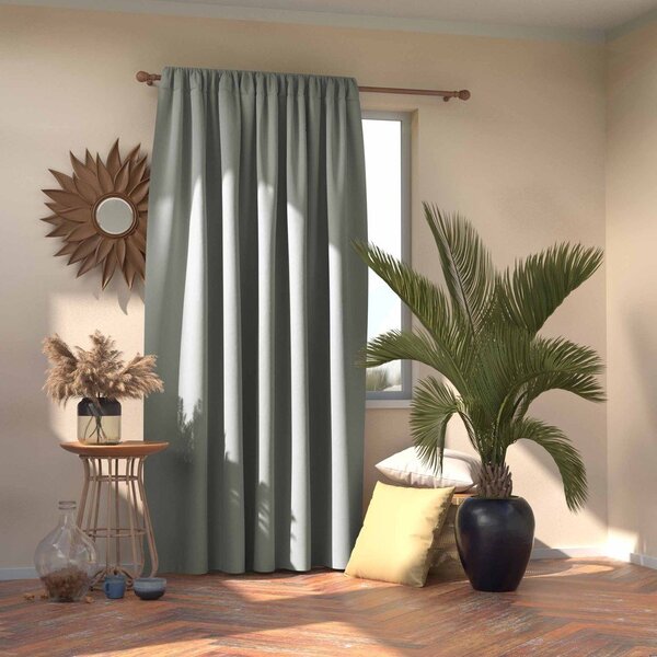 Draperie gri dimout (semi-opacă) 140x245 cm Kierra – Restilo