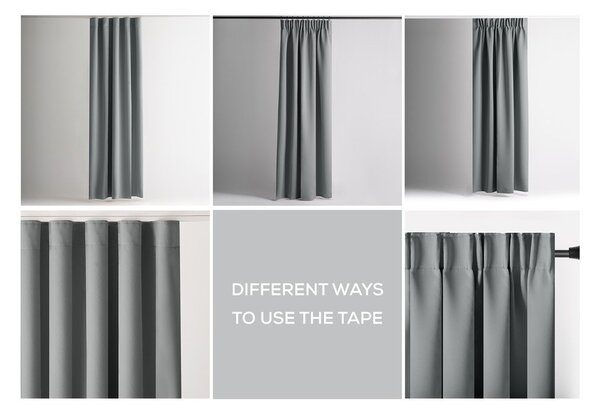 Draperie gri dimout (semi-opacă) 140x245 cm Kierra – Restilo