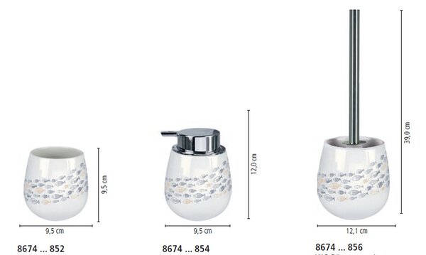 Kleine Wolke Sardinas dozator săpun 350 ml ceramică-alb 8674783854