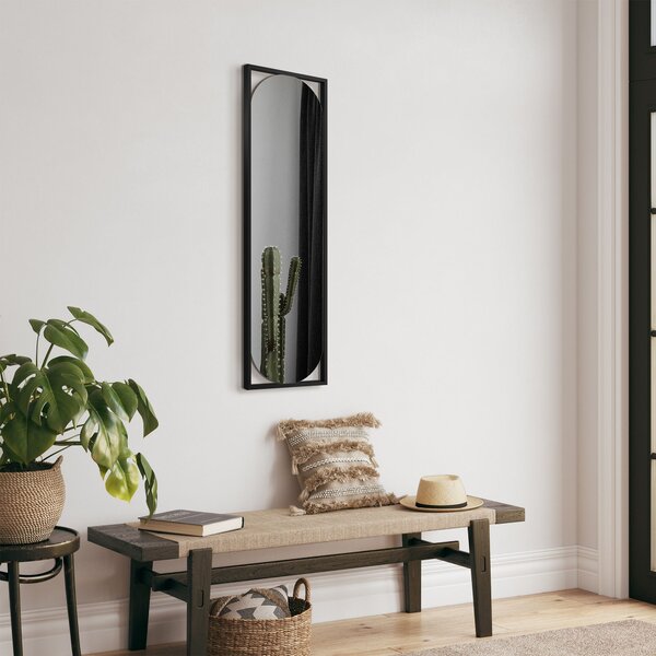Styler Marbella oglindă 37x132 cm oval negru LU-12349