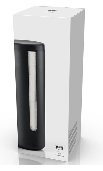 Suport pentru hârtie igienică negru din metal Ume – Zone