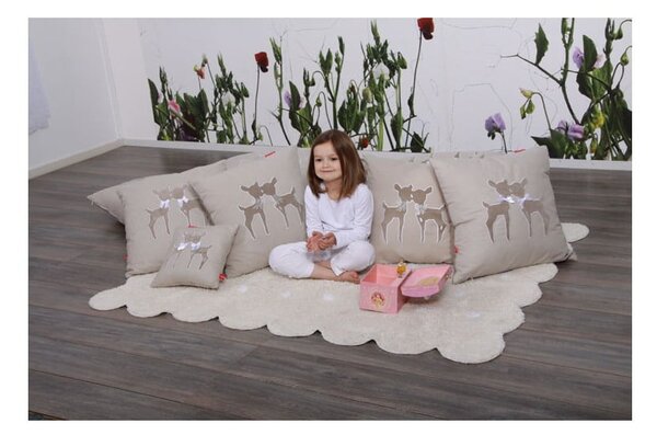 Covor pentru copii bej lavabil/țesut manual din bumbac 120x160 cm Biscuit Beige – Lorena Canals