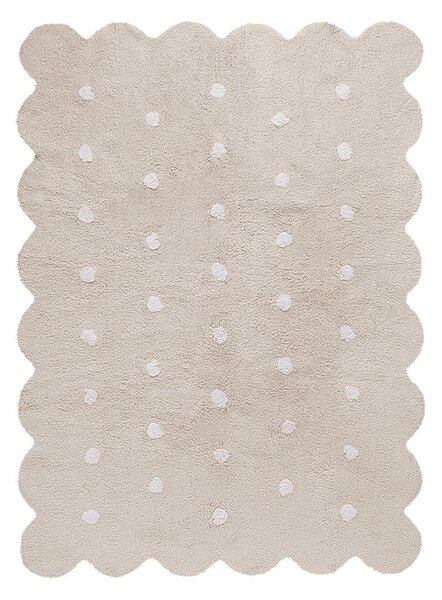 Covor pentru copii bej lavabil/țesut manual din bumbac 120x160 cm Biscuit Beige – Lorena Canals