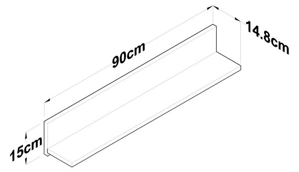 Raft cu aspect de lemn de nuc Petra – Kalune Design