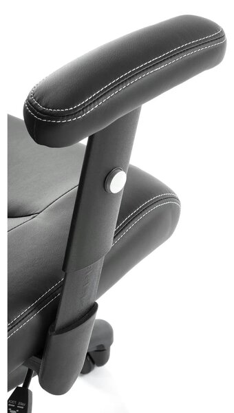 Scaun de birou STILO, negru, piele ecologica, 66x62x116/125 cm