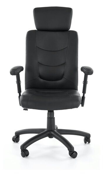 Scaun de birou STILO, negru, piele ecologica, 66x62x116/125 cm