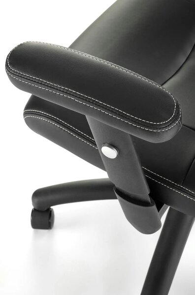 Scaun de birou STILO, negru, piele ecologica, 66x62x116/125 cm