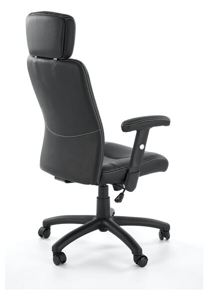 Scaun de birou STILO, negru, piele ecologica, 66x62x116/125 cm