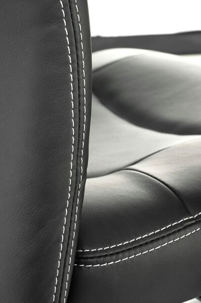 Scaun de birou STILO, negru, piele ecologica, 66x62x116/125 cm