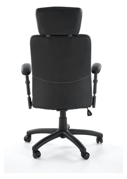 Scaun de birou STILO, negru, piele ecologica, 66x62x116/125 cm
