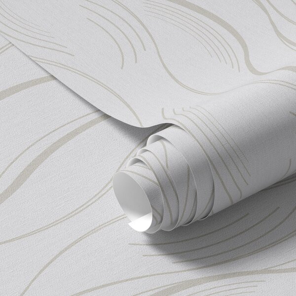 Tapet Linii ondulate cu lovituri suplimentare în stil modern, Tapet abstract, a00482 : Uwalls.ro