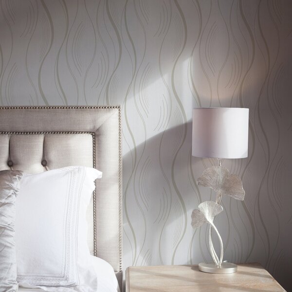 Tapet Linii ondulate cu lovituri suplimentare în stil modern, Tapet abstract, a00482 : Uwalls.ro