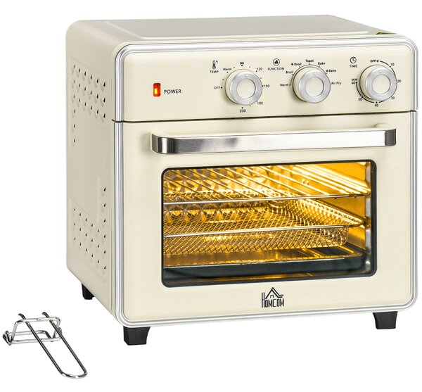HOMCOM Mini Cuptor 5-in-1, Capacitate 20 L, 1400W, 1 Grătar, 1 Tavă, Timer 60 Min | Aosom Romania
