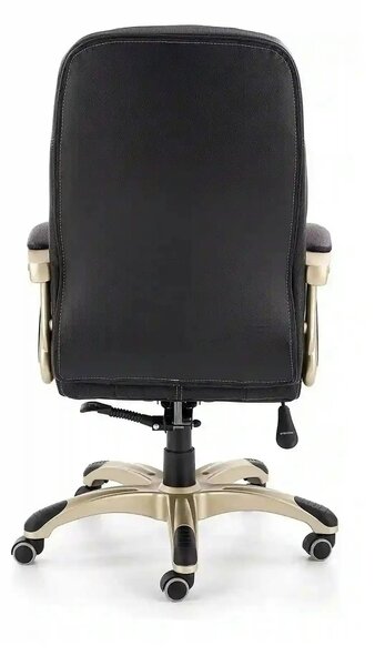 Scaun de birou CARLOS, negru, piele ecologica perforata/plastic, 66x70