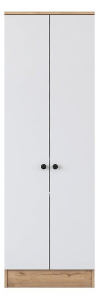 Șifonier alb/cu aspect de lemn de nuc 60x183 cm Theresa – Kalune Design