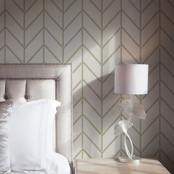 Tapet Geometrie sub formă de brazi cu linii duble, Tapet abstract, a00488 : Uwalls.ro