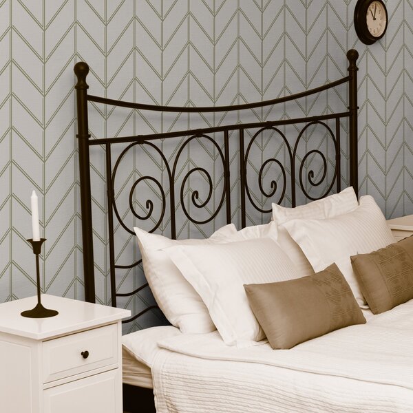 Tapet Geometrie sub formă de brazi cu linii duble, Tapet abstract, a00488 : Uwalls.ro