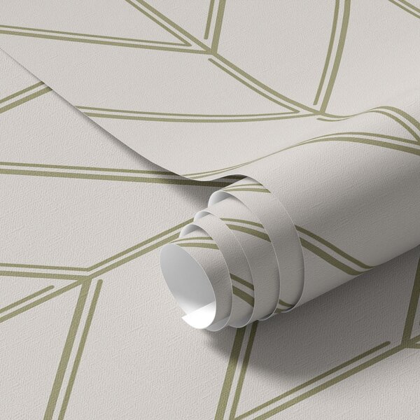 Tapet Geometrie sub formă de brazi cu linii duble, Tapet abstract, a00488 : Uwalls.ro