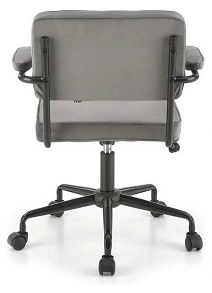 Scaun birou FIDEL, gri/negru, stofa clasica/metal, 62x56x81/91 cm