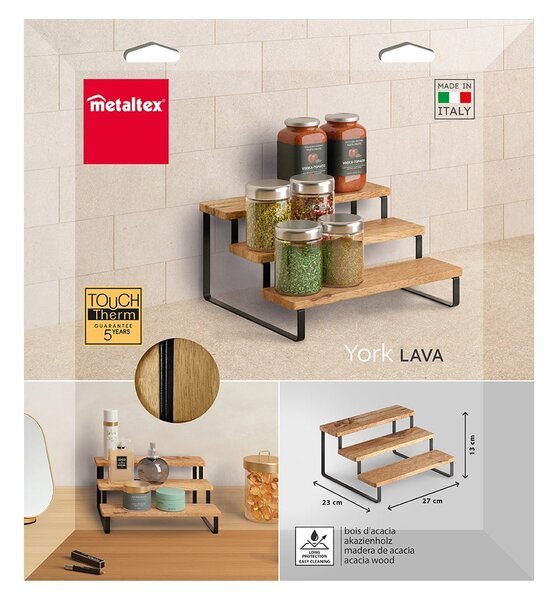 Organizator pentru mirodenii din lemn York – Metaltex