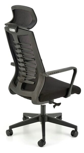 Scaun birou FABIO, negru, stofa clasica, 60x62x118/128 cm
