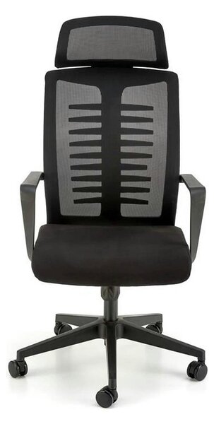 Scaun birou FABIO, negru, stofa clasica, 60x62x118/128 cm