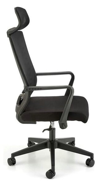 Scaun birou FABIO, negru, stofa clasica, 60x62x118/128 cm