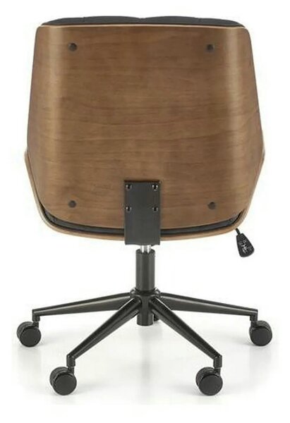 Scaun birou GAVIN, nuc/negru, piele ecologica/metal, 60x65x90/100 cm