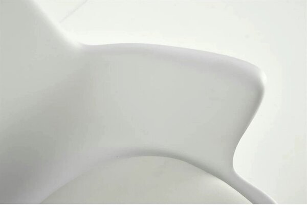 Scaun birou GASLY, alb, piele ecologica, 62x64x80/92 cm